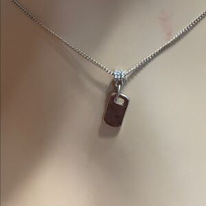 NWT Guess Dog Tag Bling Necklace